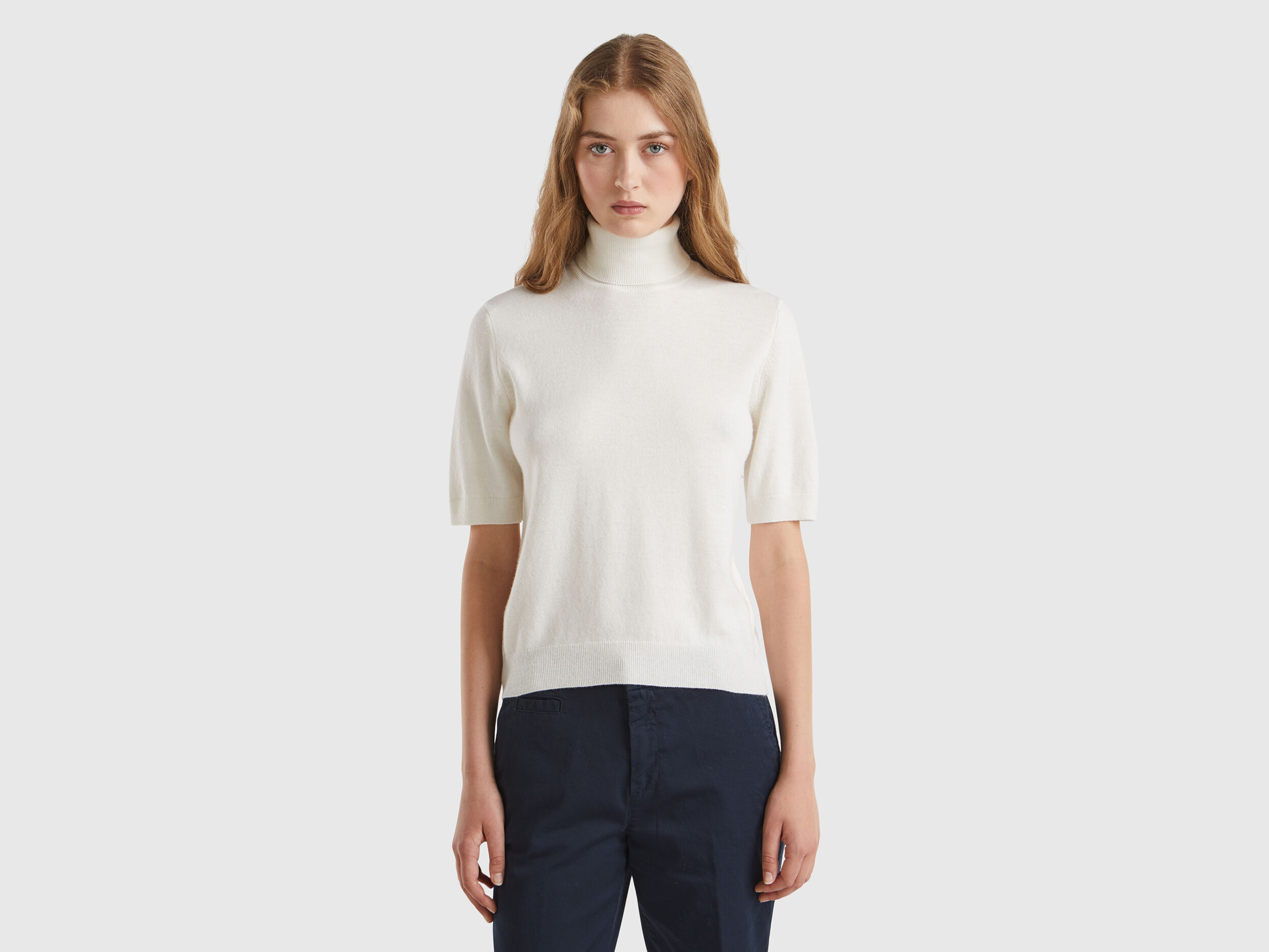 Jersey cuello alto manga corta mujer on sale