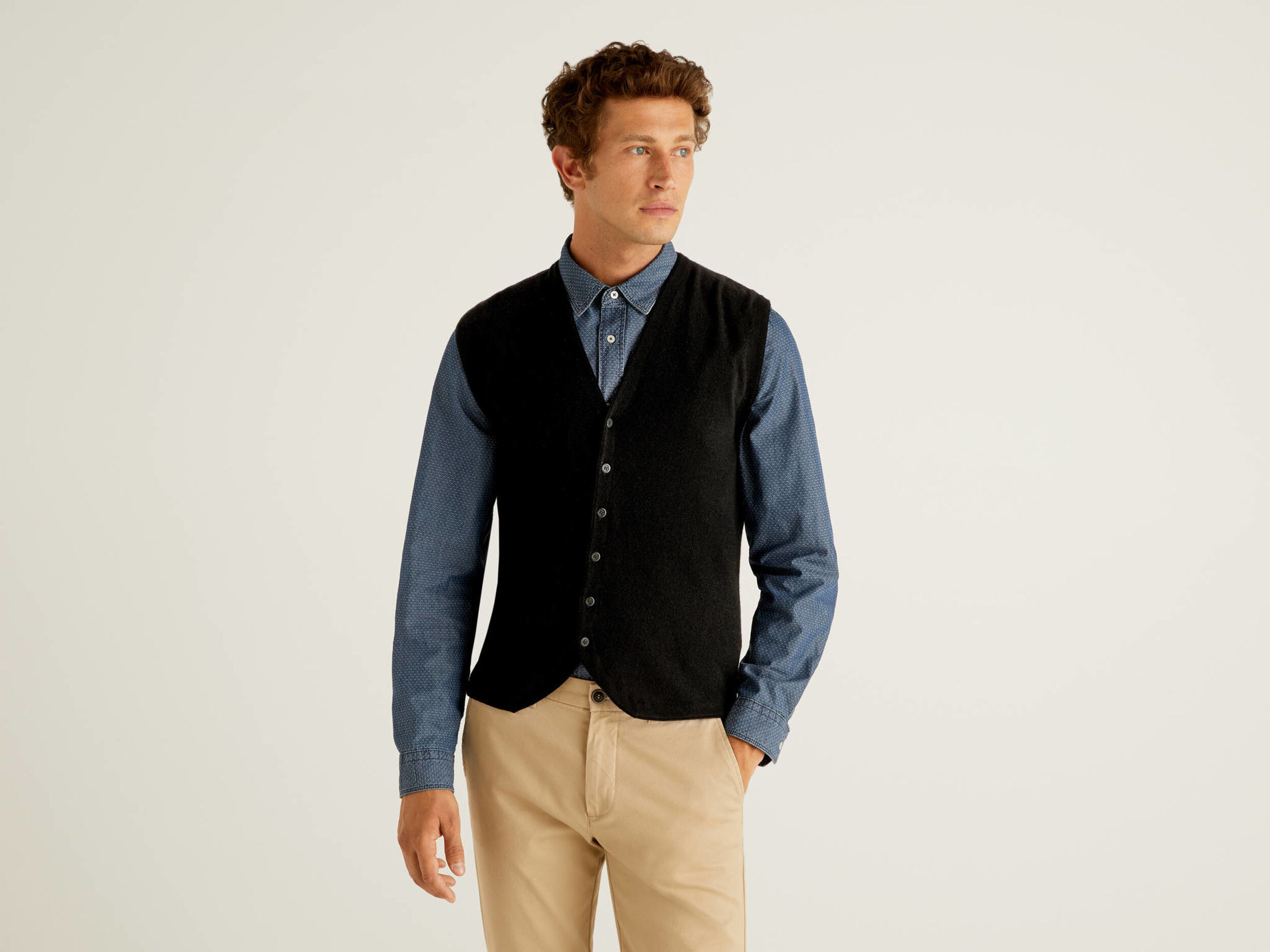 Men's wool vests with new arrivals buttons