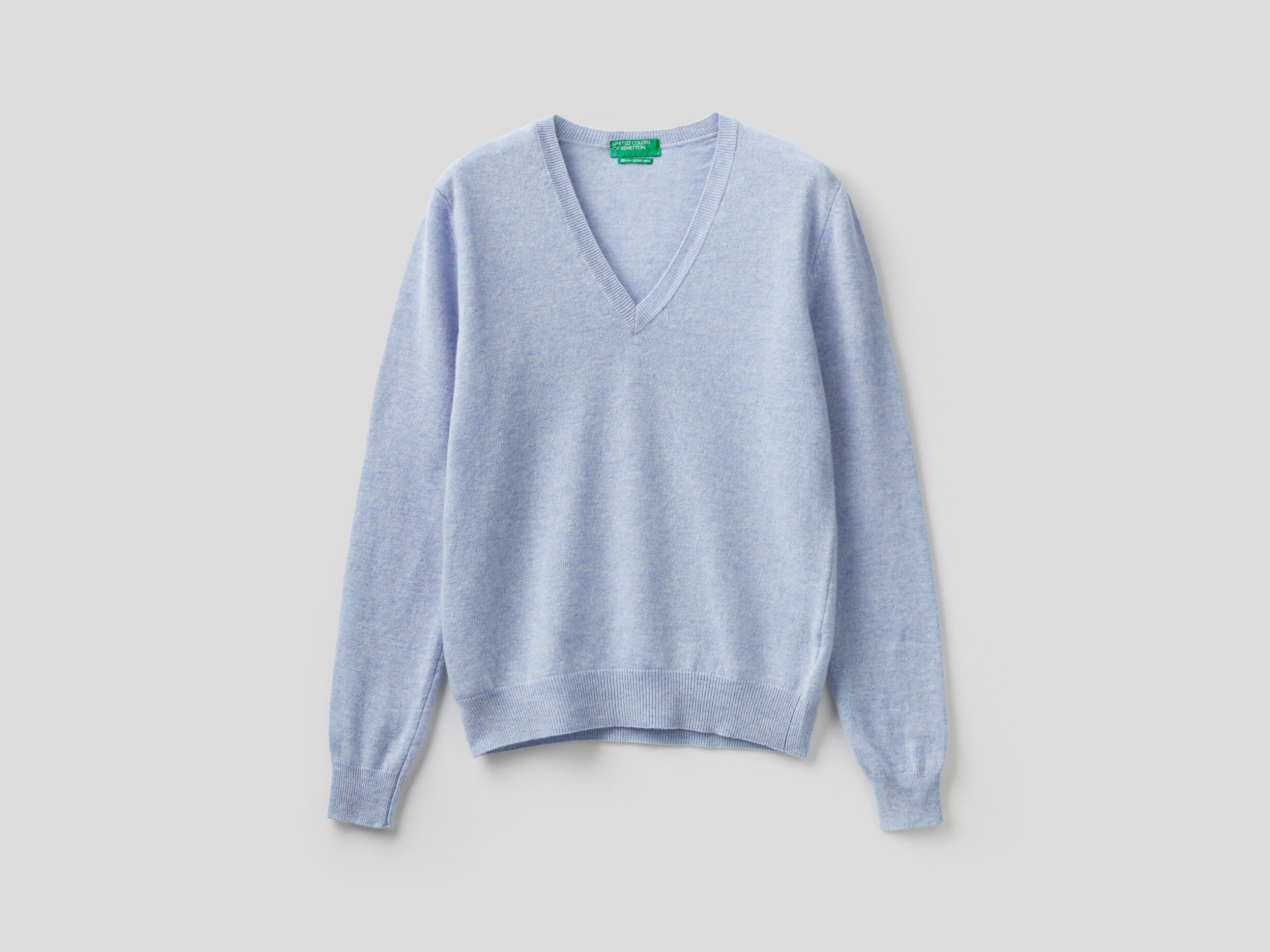 Sky blue v neck best sale sweater