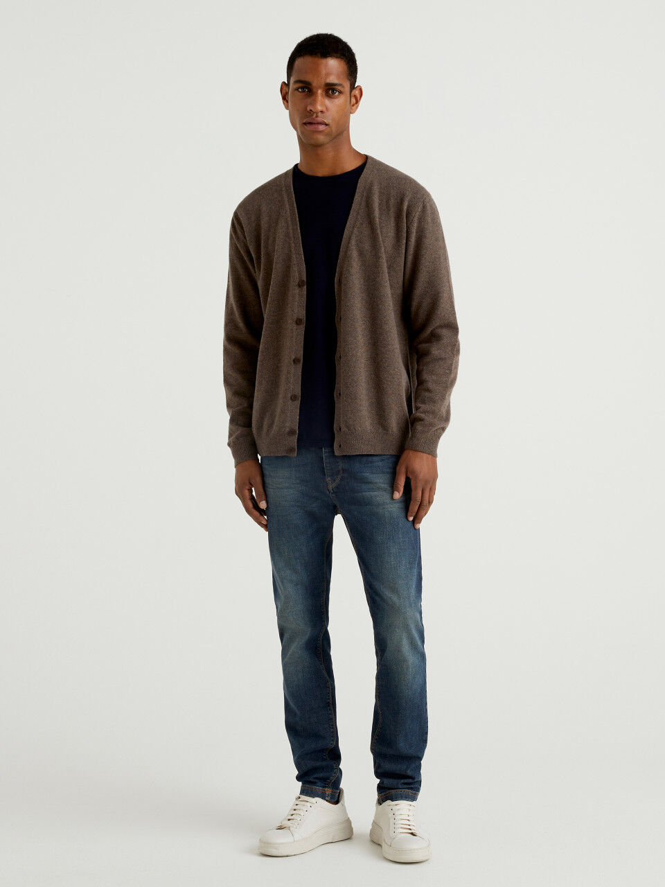 Mens pure wool best sale cardigan