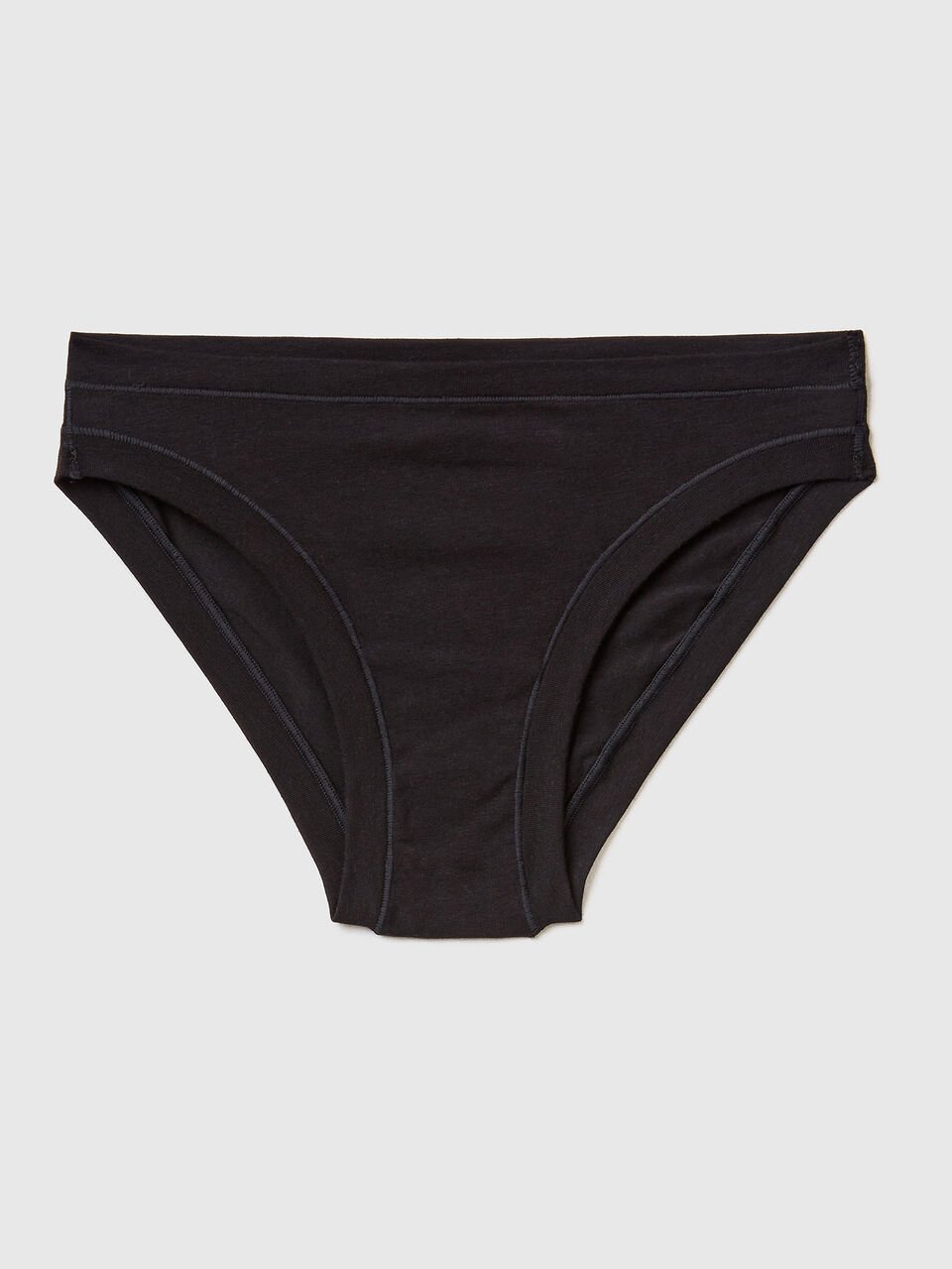 Low rise underwear in super stretch organic cotton - Black