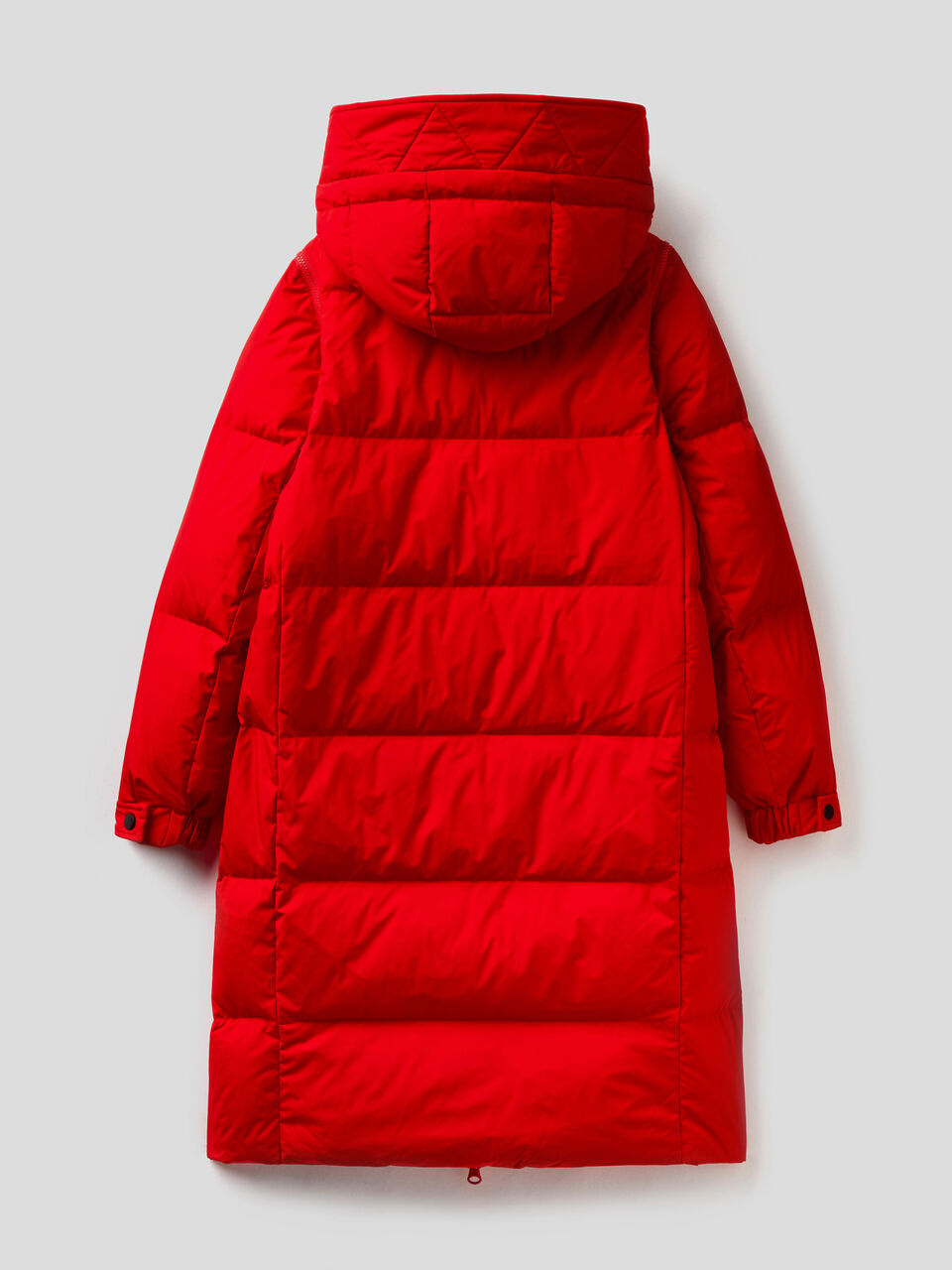 Long puffer jacket with removable sleeves image number 2