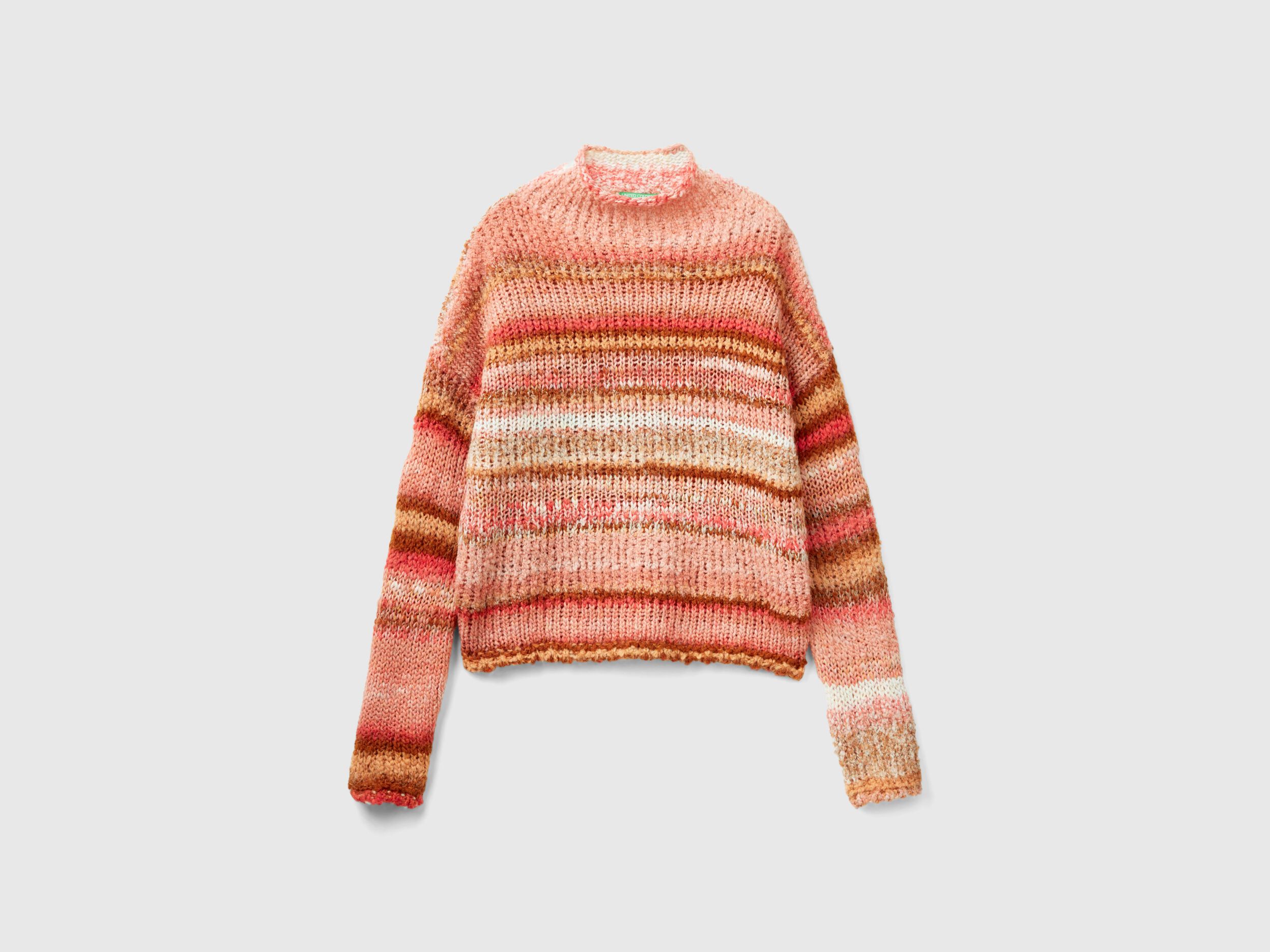 Multicolor sweater in wool blend - Multi-color | Benetton