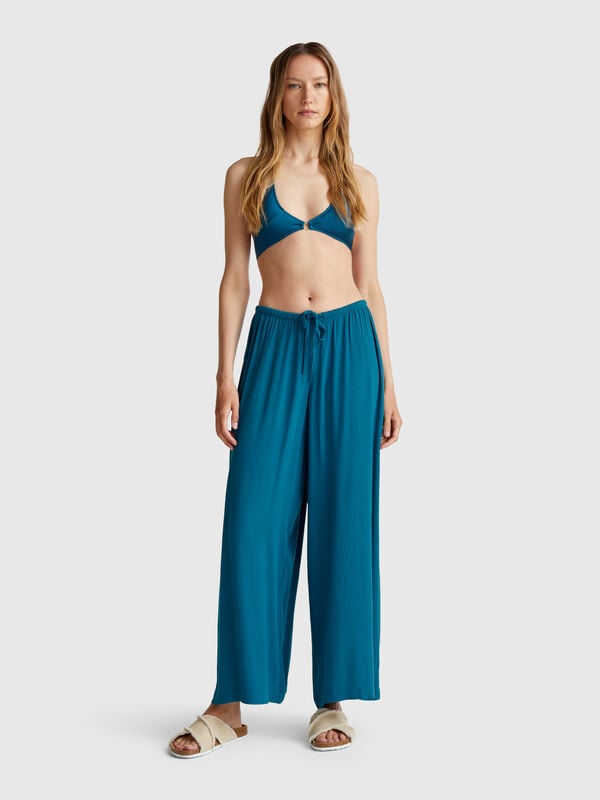 Pantalón ancho fluido Mujer