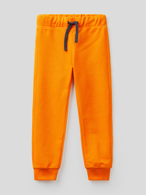 Pantalón naranja de felpa de 100 % algodón Niño