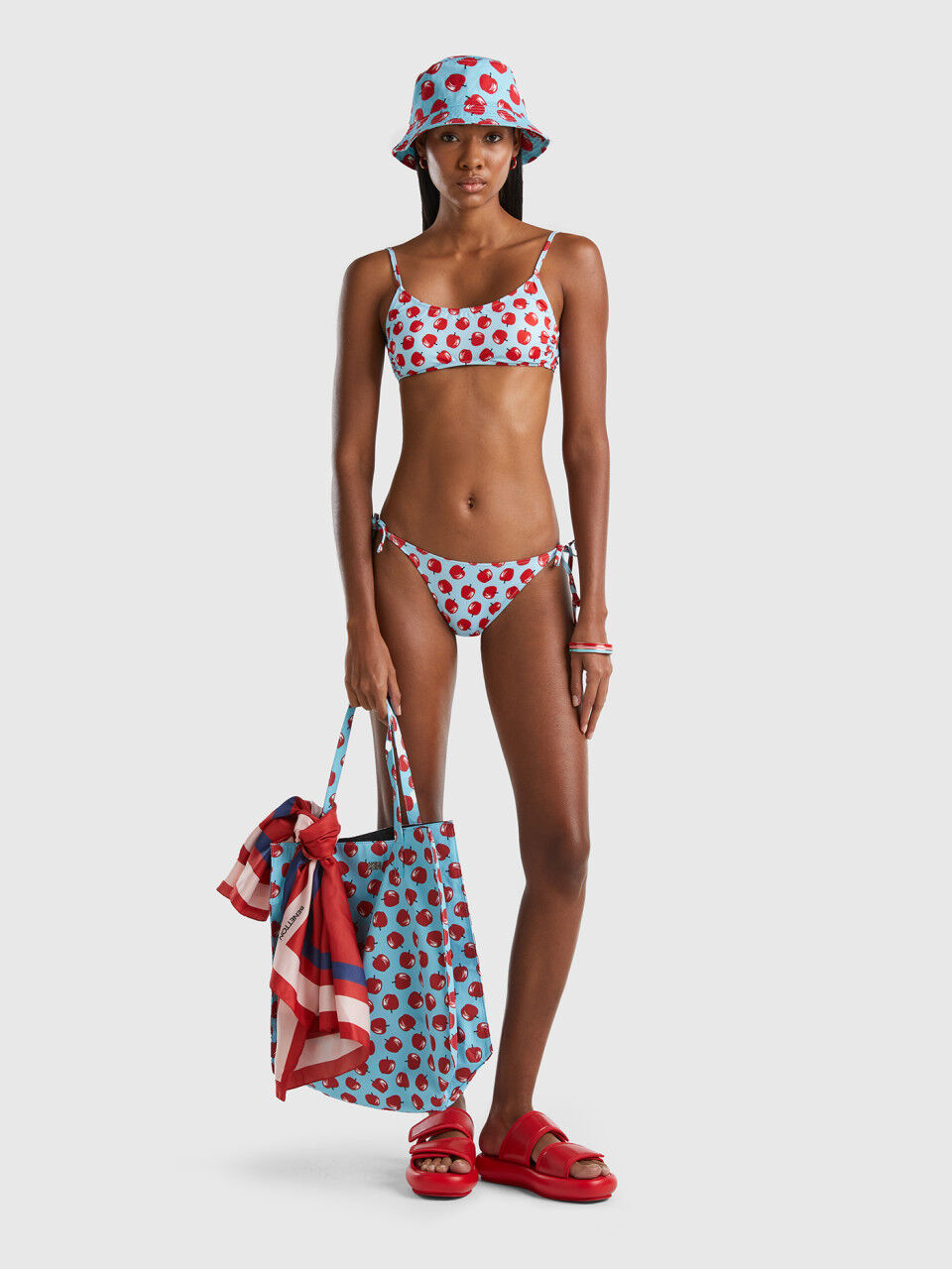Red polka dot bikini bottoms cheap
