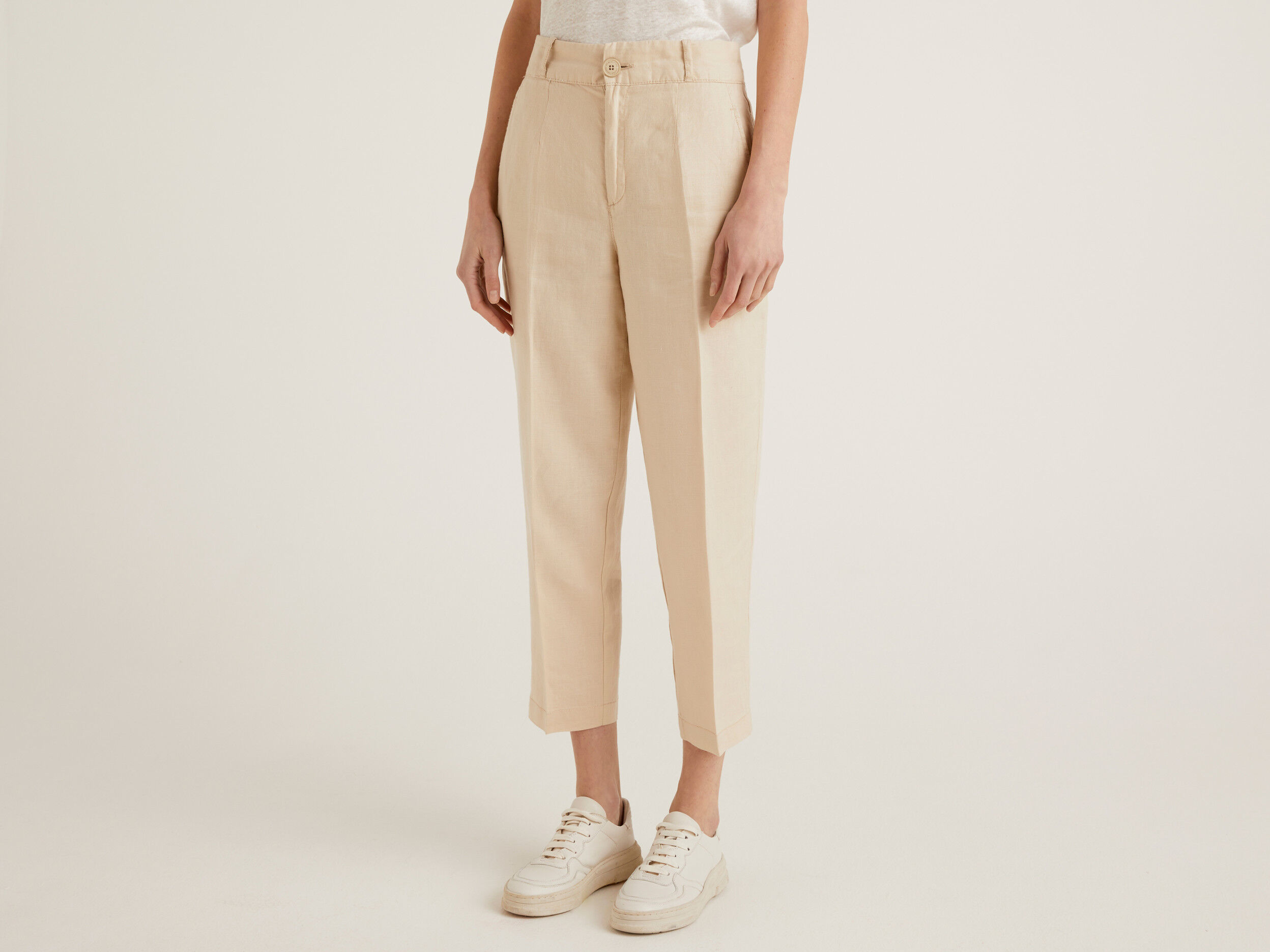 Womens Trousers Forte Forte Linen Trouser in Beige Slacks and Chinos Forte Forte Trousers Slacks and Chinos Natural 