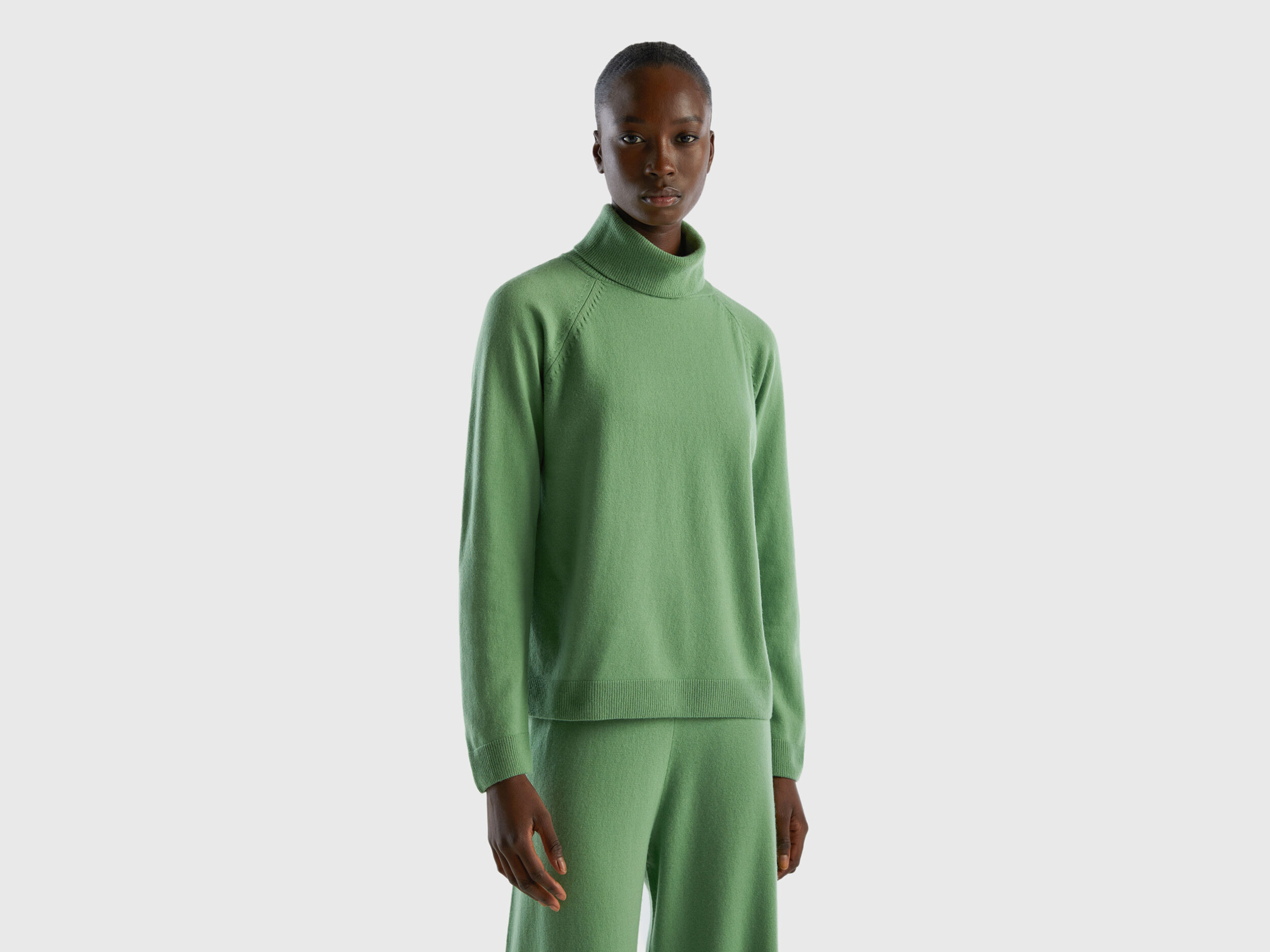 Sage green top turtleneck