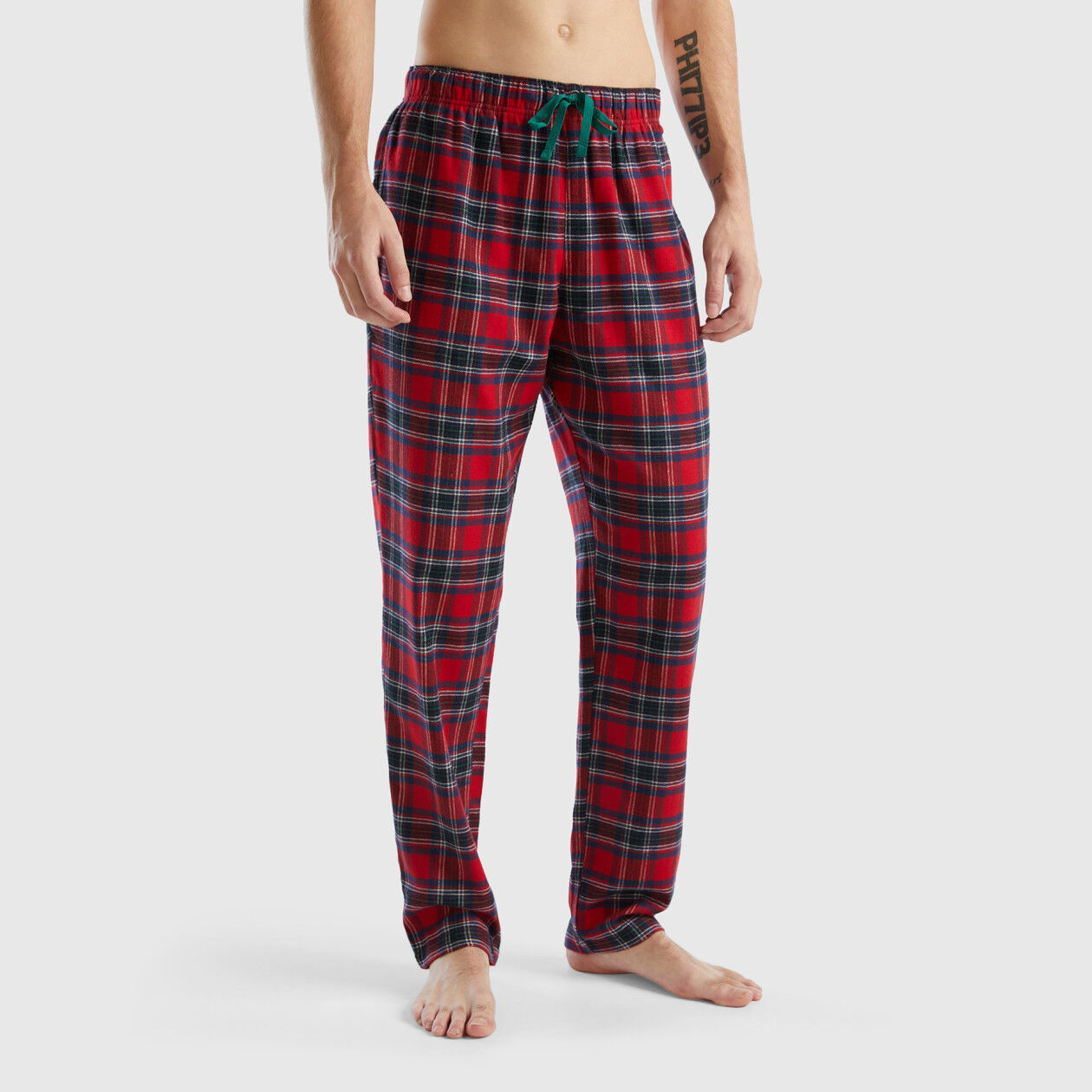 Red tartan trousers store men