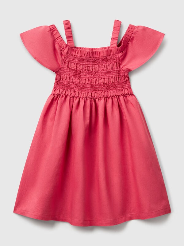 Vestido mezcla de lino Niña