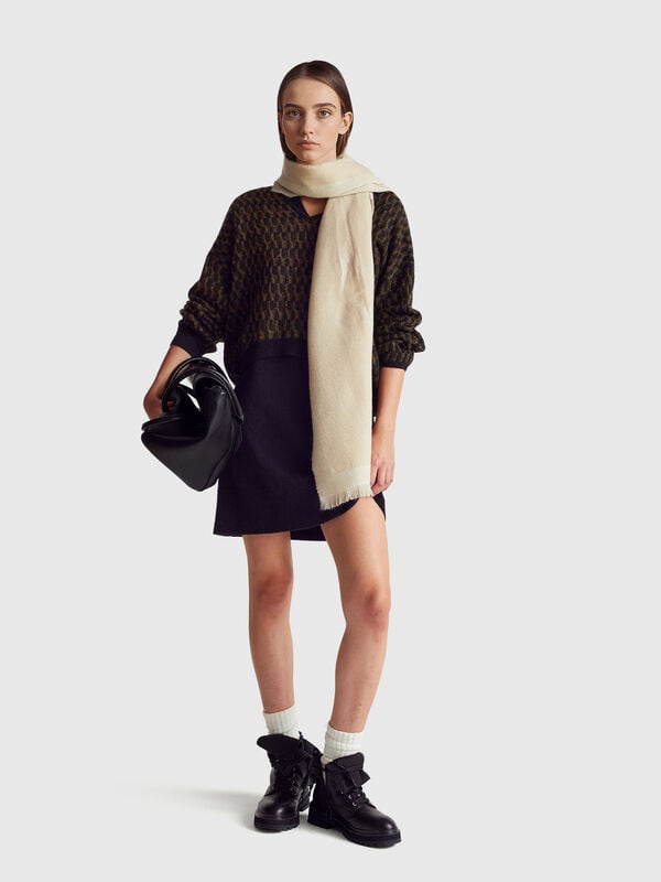 Cable knit sweater in alpaca blend Women
