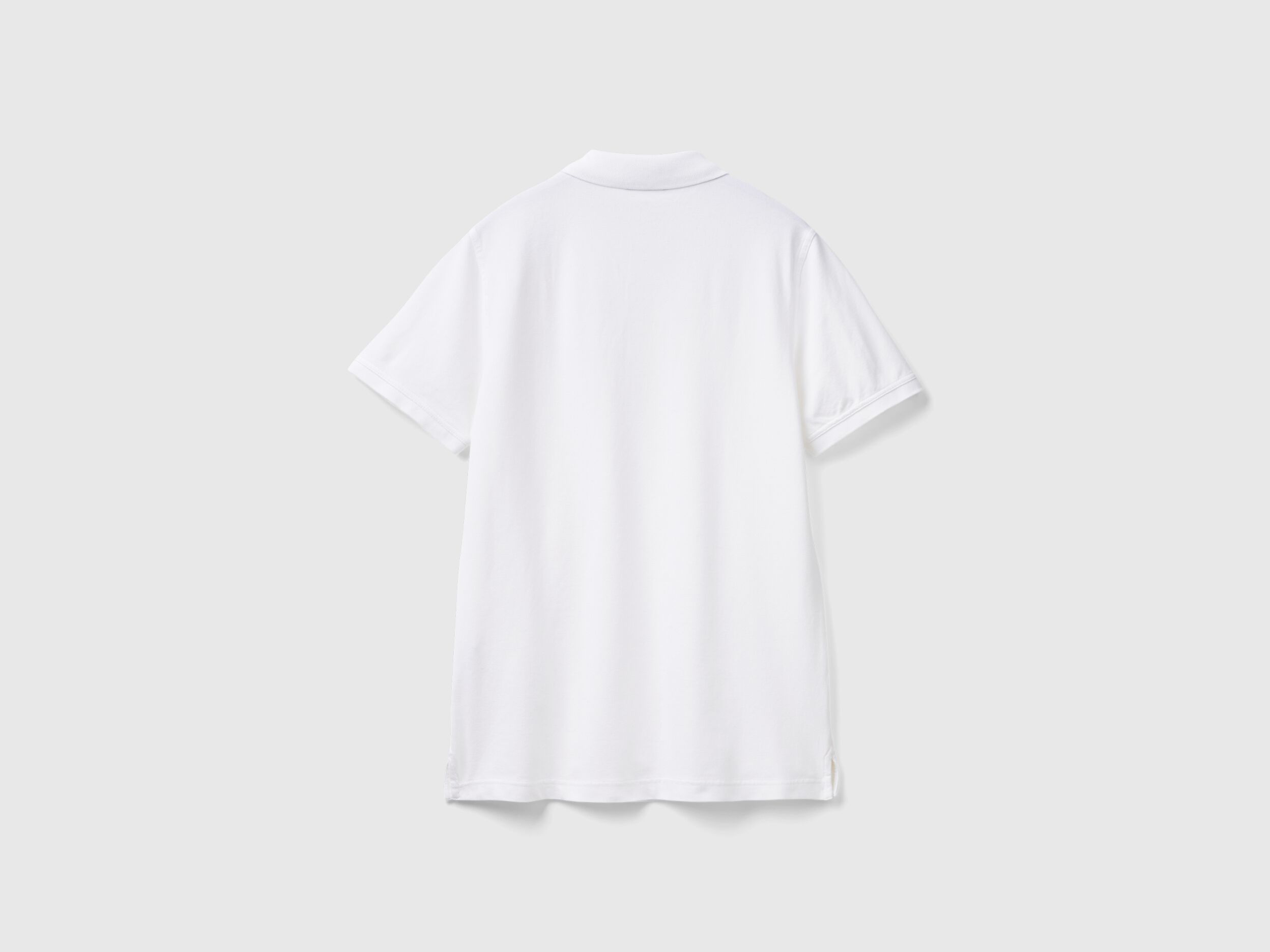 White slim fit polo White Benetton