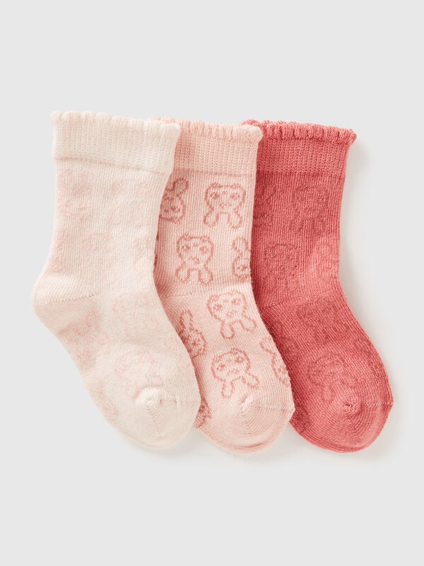 Tres pares de calcetines con conejitos Recién nacidos