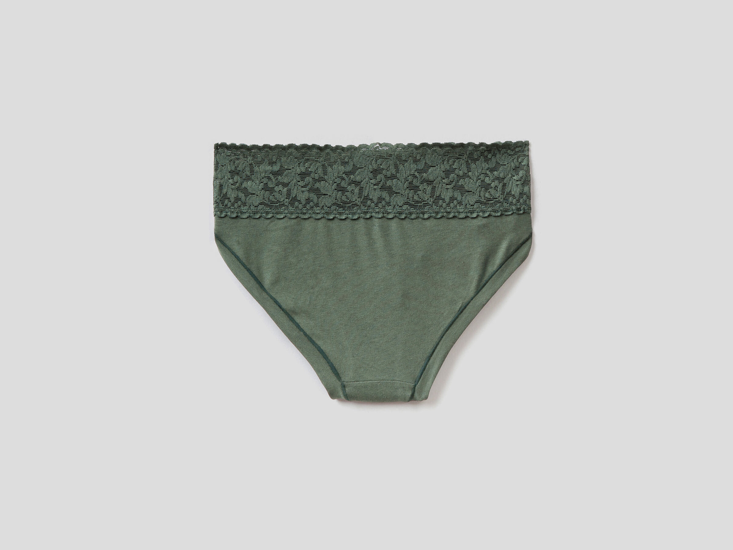 Underwear with lace in super stretch organic cotton image number 4
