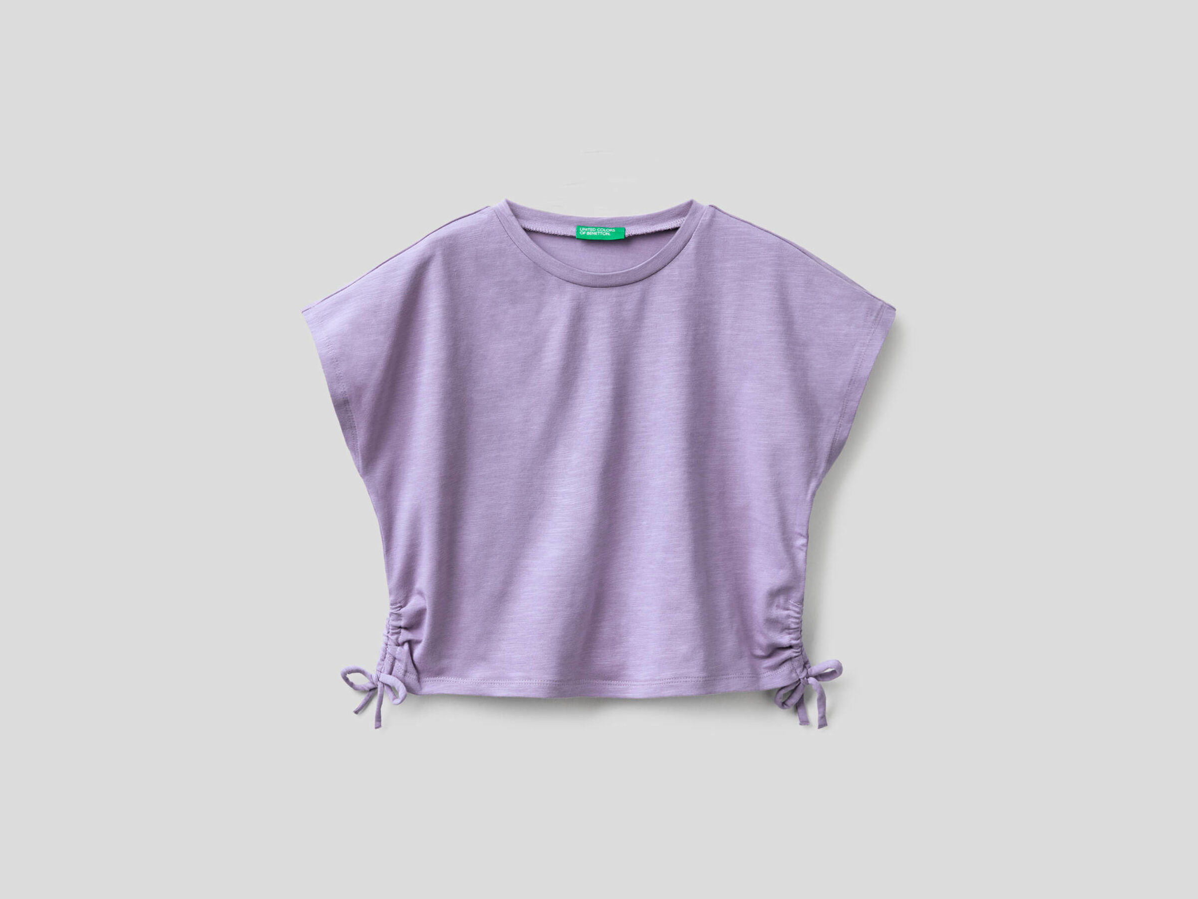 Camiseta de algodón elástico con lacitos image number null