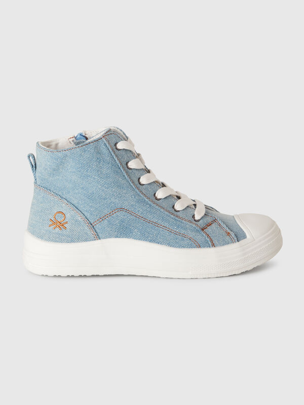 Zapatillas altas con efecto denim Niño