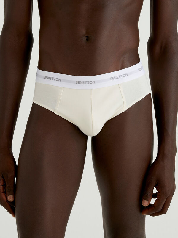 Cream underwear in stretch organic cotton Men