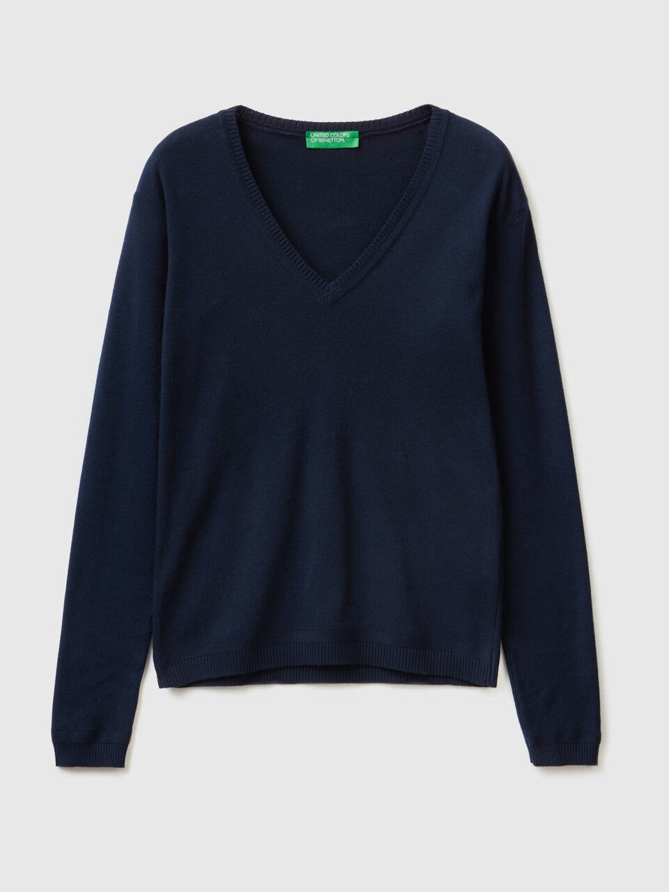Benetton v neck sweater cheap