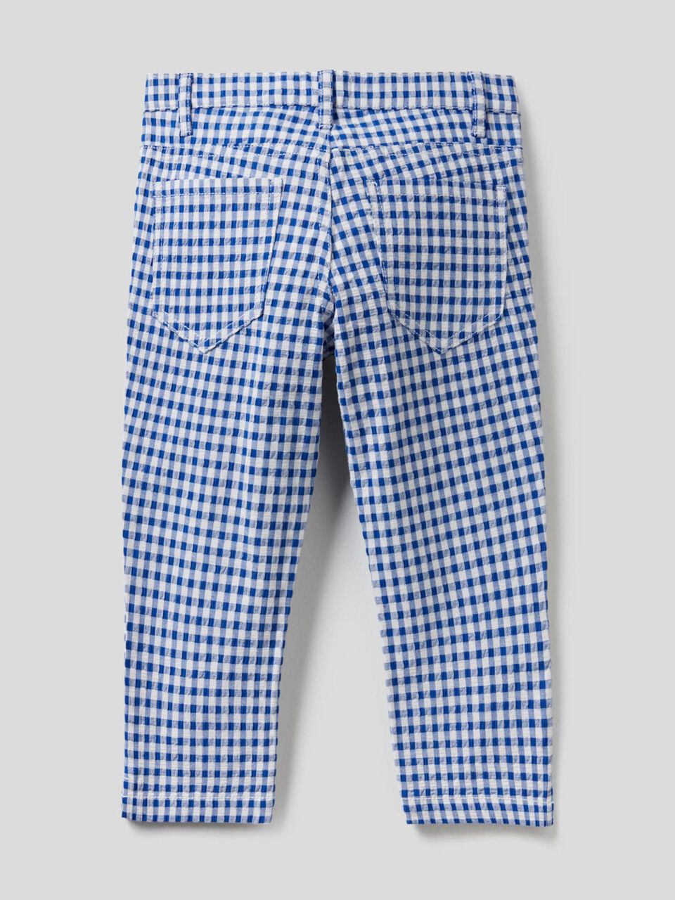 Cropped check trousers image number 2