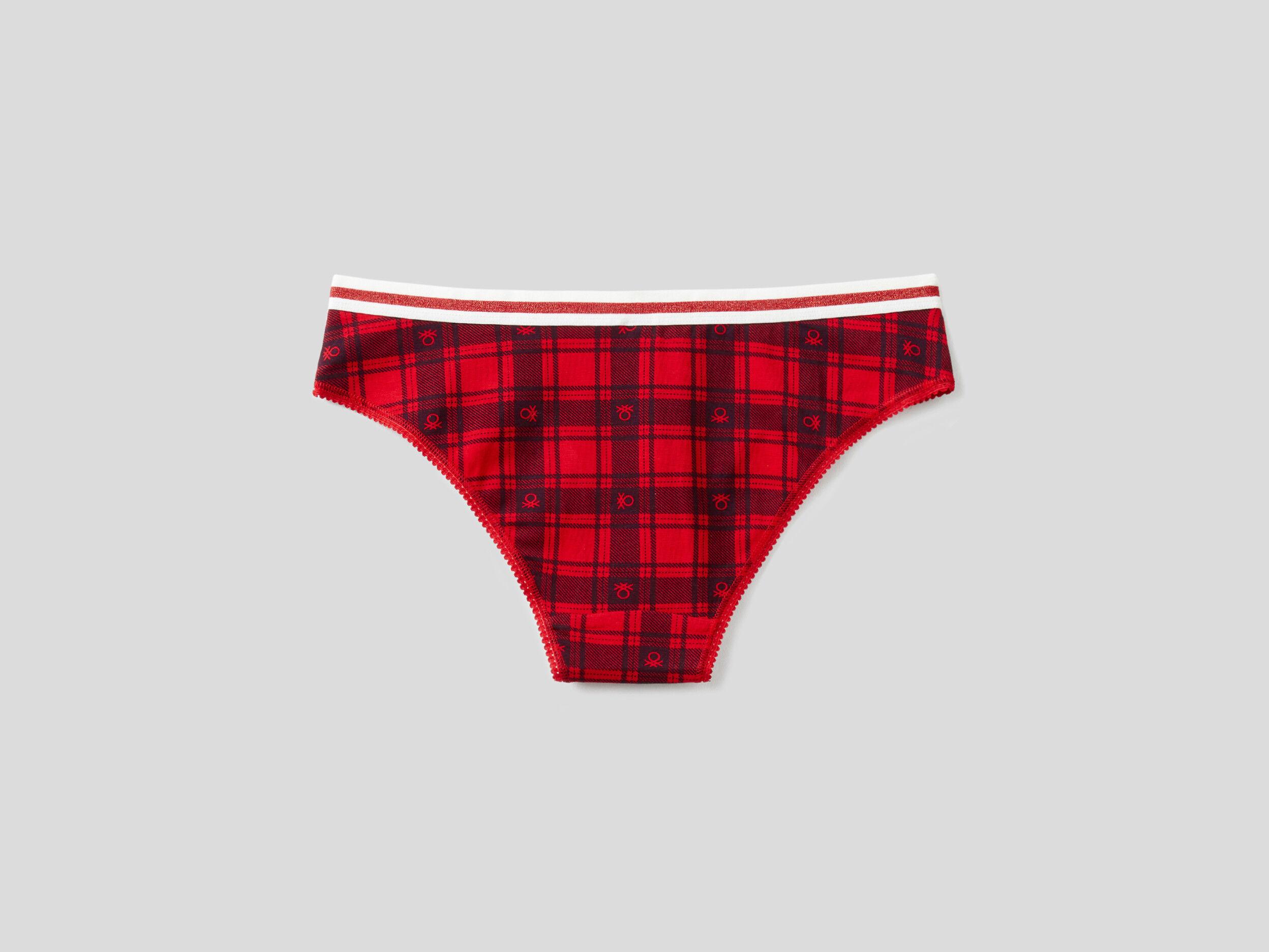 Tartan underwear ladies top