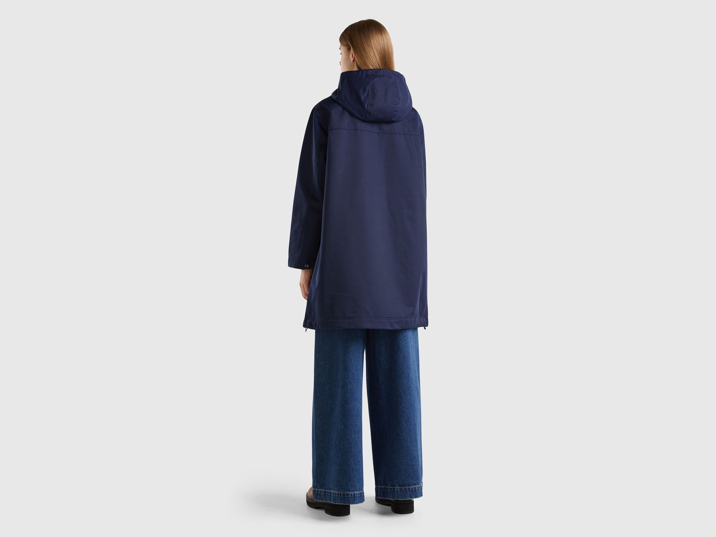 Nylon rainproof jacket - Dark Blue | Benetton