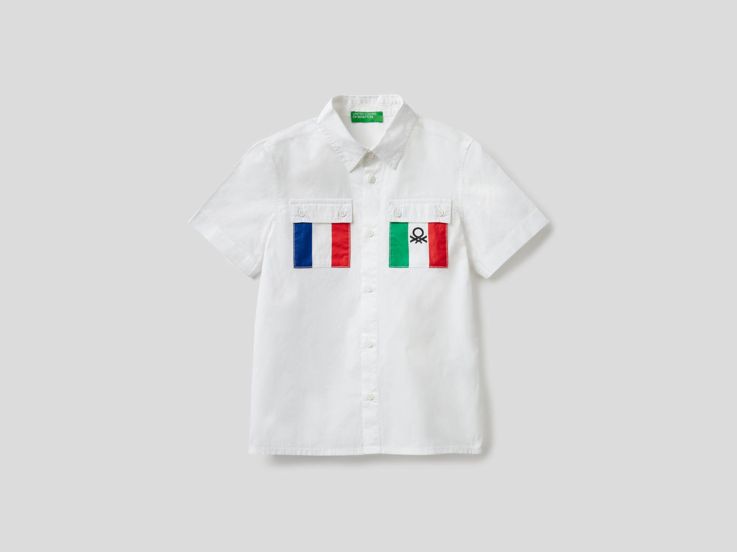 Shirt with flag pockets image number null