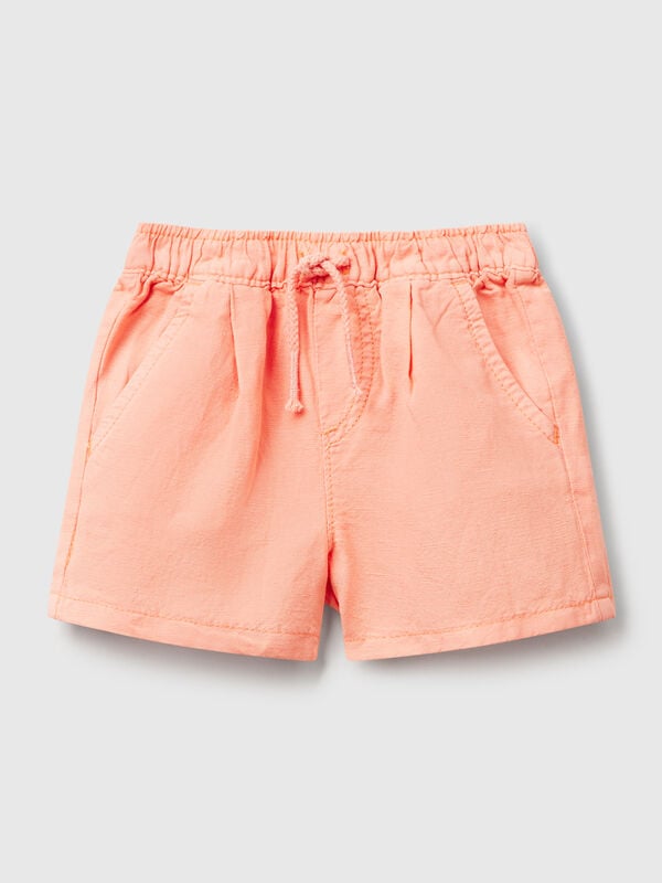 Shorts de mezcla de lino Recién nacidos