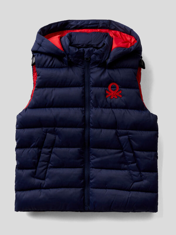 Padded vest with removable hood Junior Boy