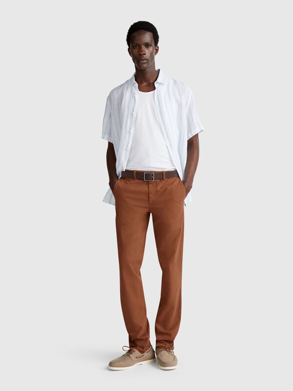 Chinos slim fit marrones Hombre