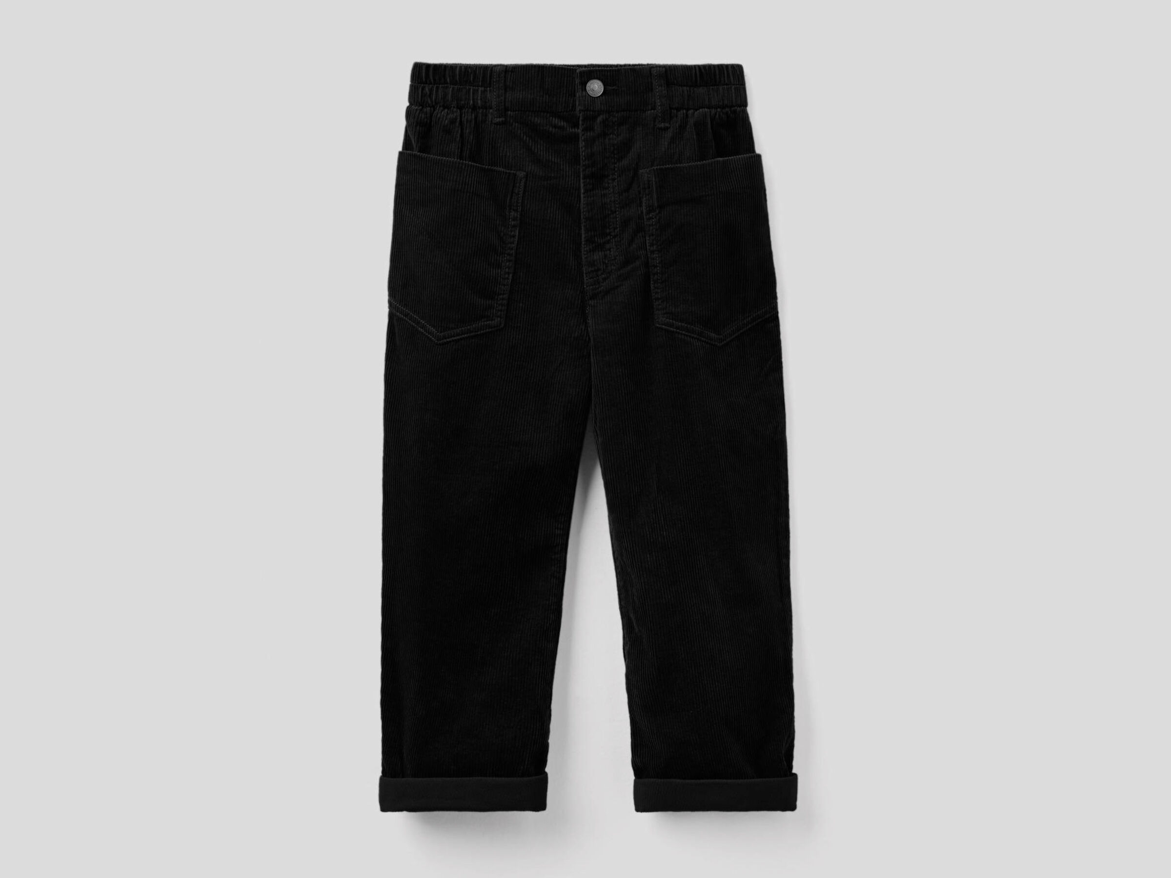 Velvet trousers with maxi pockets image number null