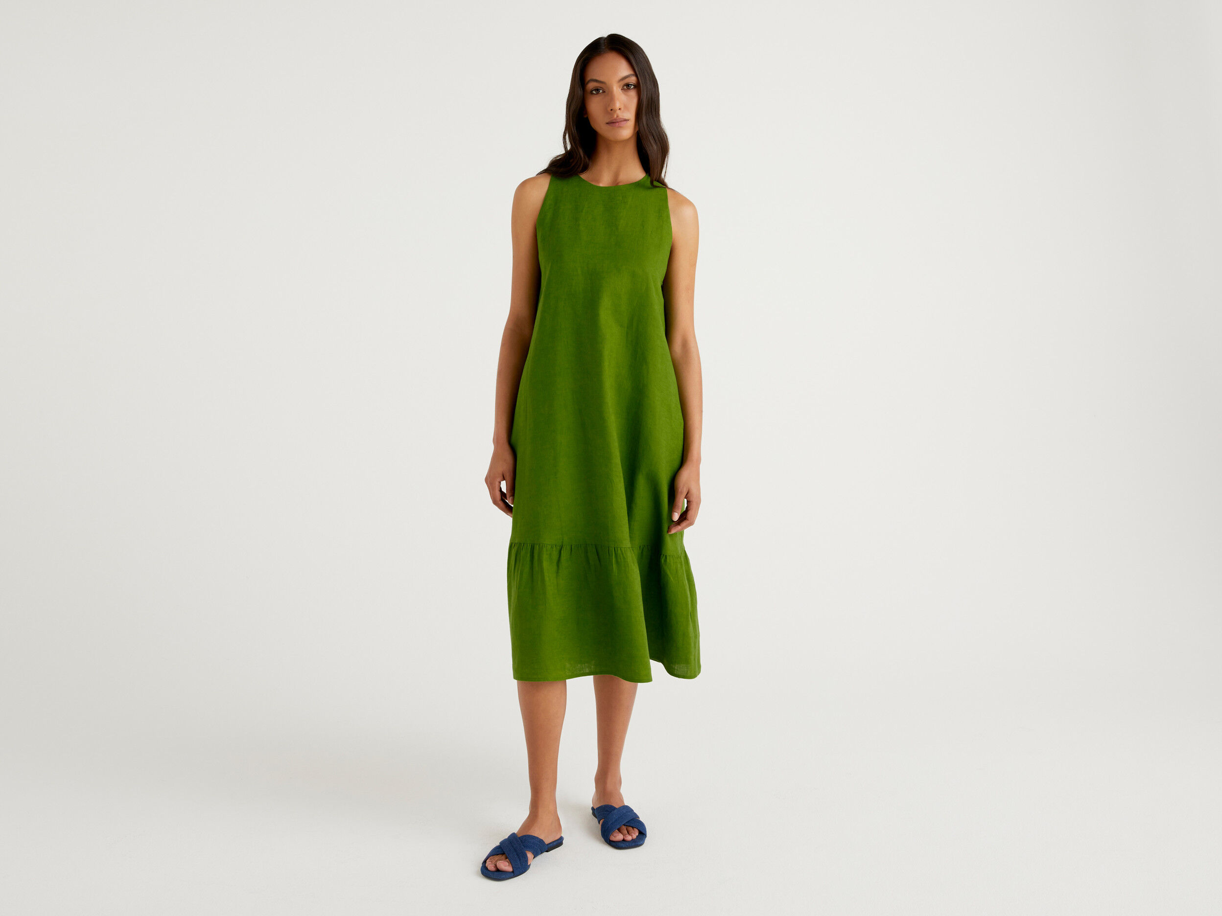 Benetton linen dress hotsell