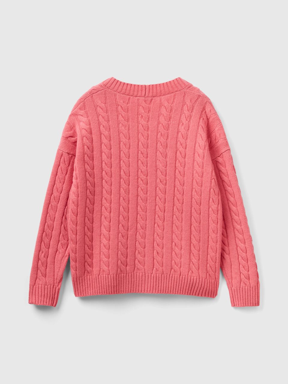 H&M+ Oversized Cable-knit Sweater - Light pink - Ladies