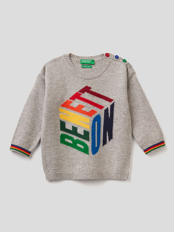Sweater with multicolor inlay Junior Boy