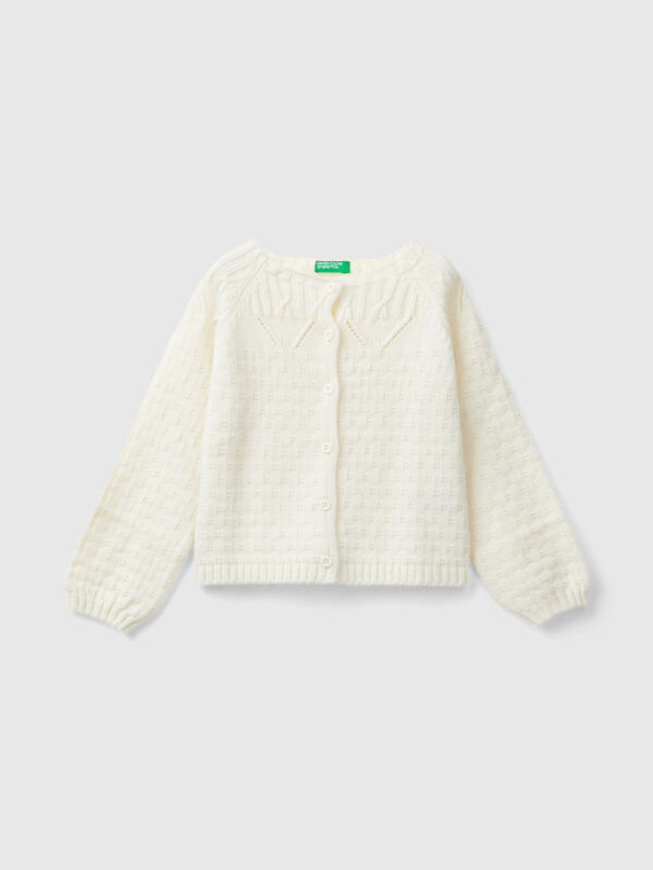 Cardigan with perforated details Junior Girl