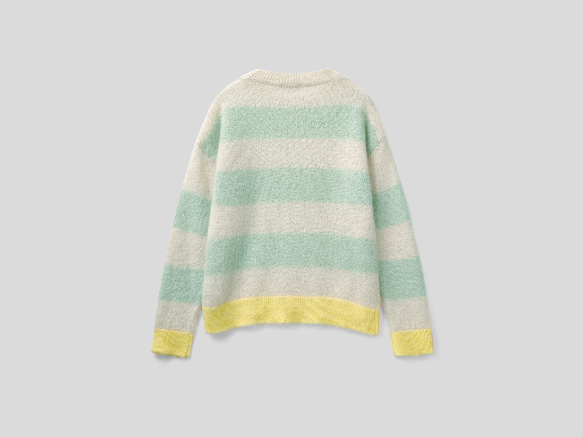 Striped sweater in mohair blend image number 5