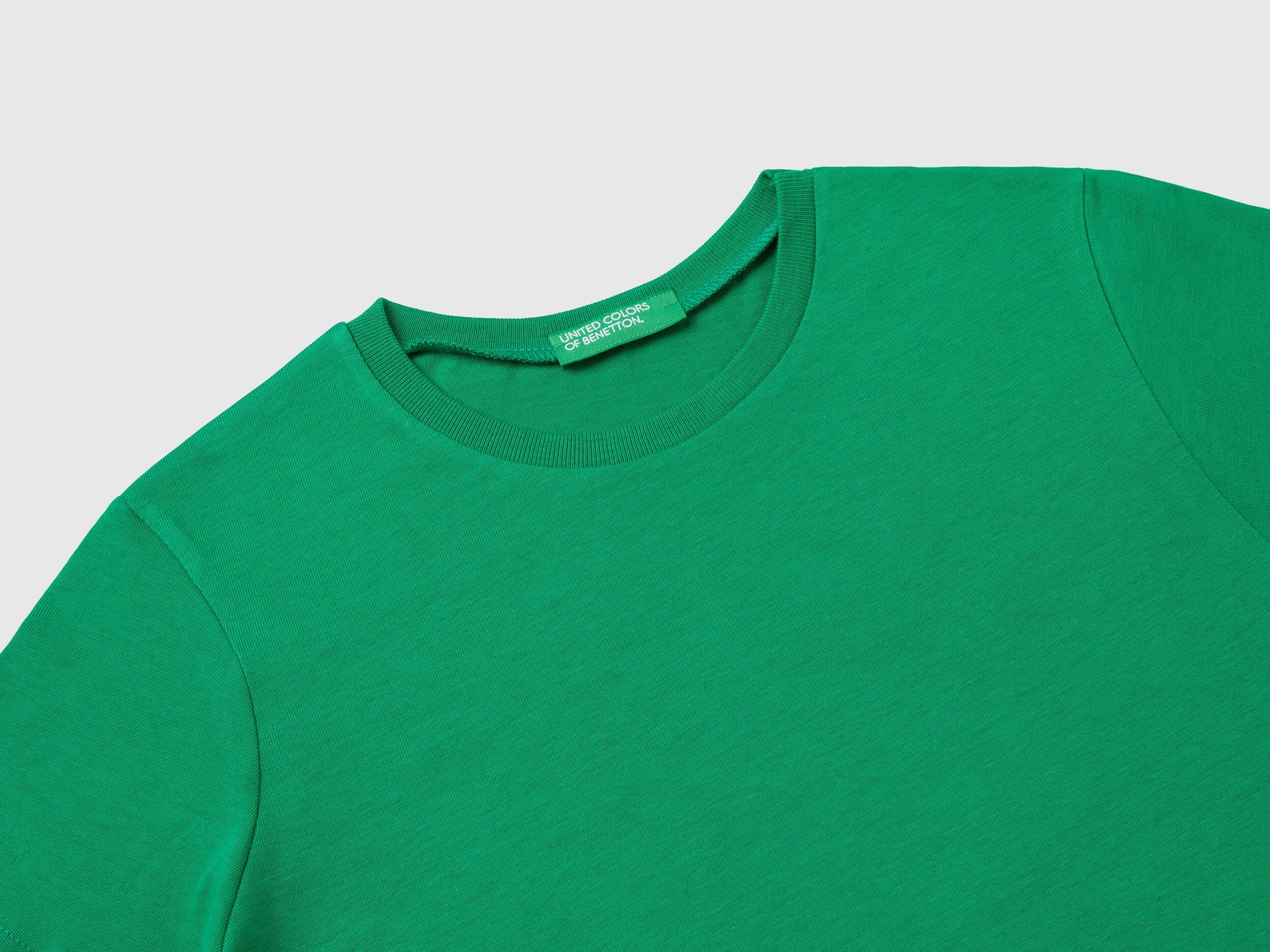 Tシャツ・カットソー BROOKSFIELD Men T Shirts 203CB005 0283 GREEN Pure cotton t-shirt - Green | Benetton
