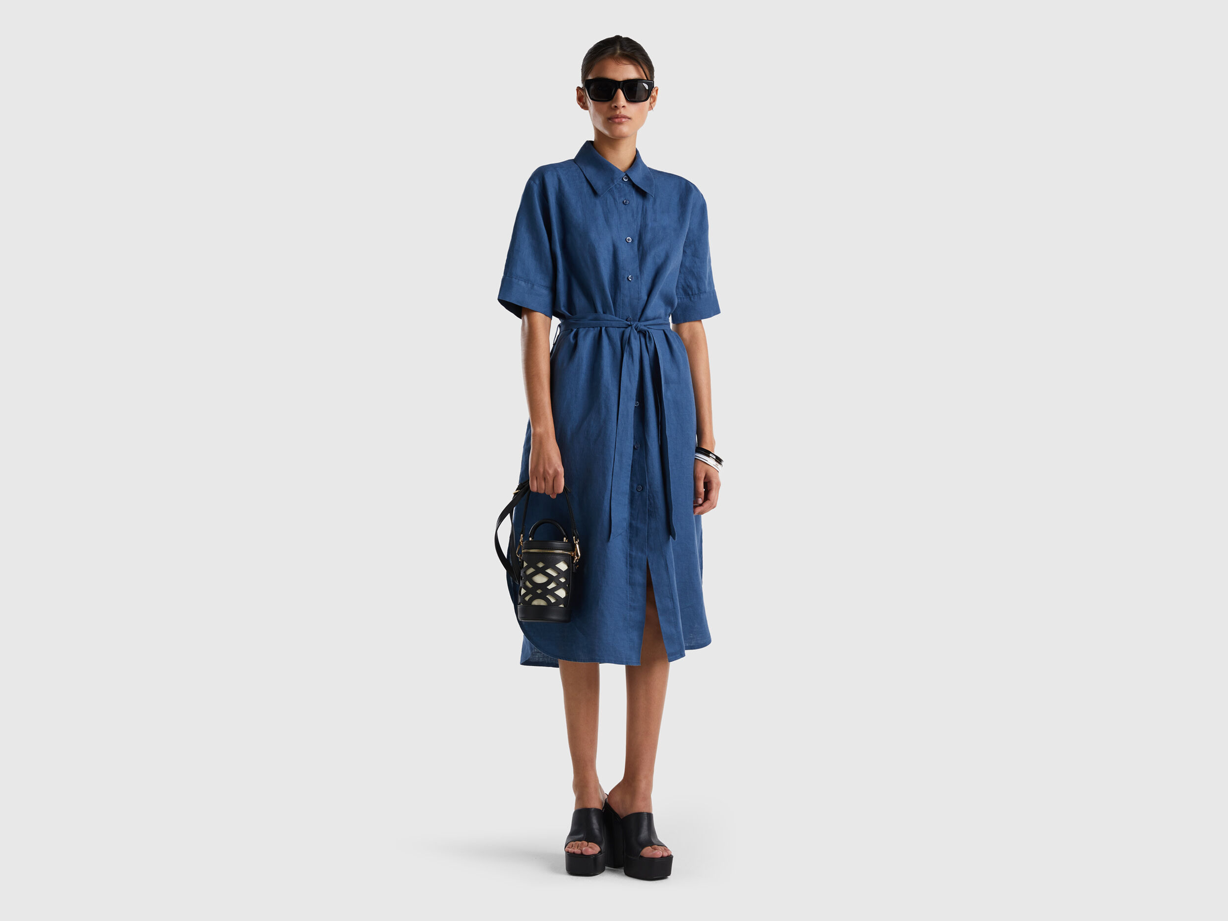 Whistles montana linen shirt shop dress