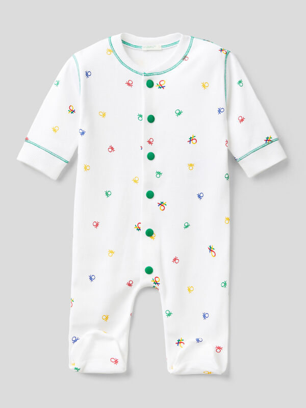 Patterned onesie in 100% organic cotton New Born (0-18 months)