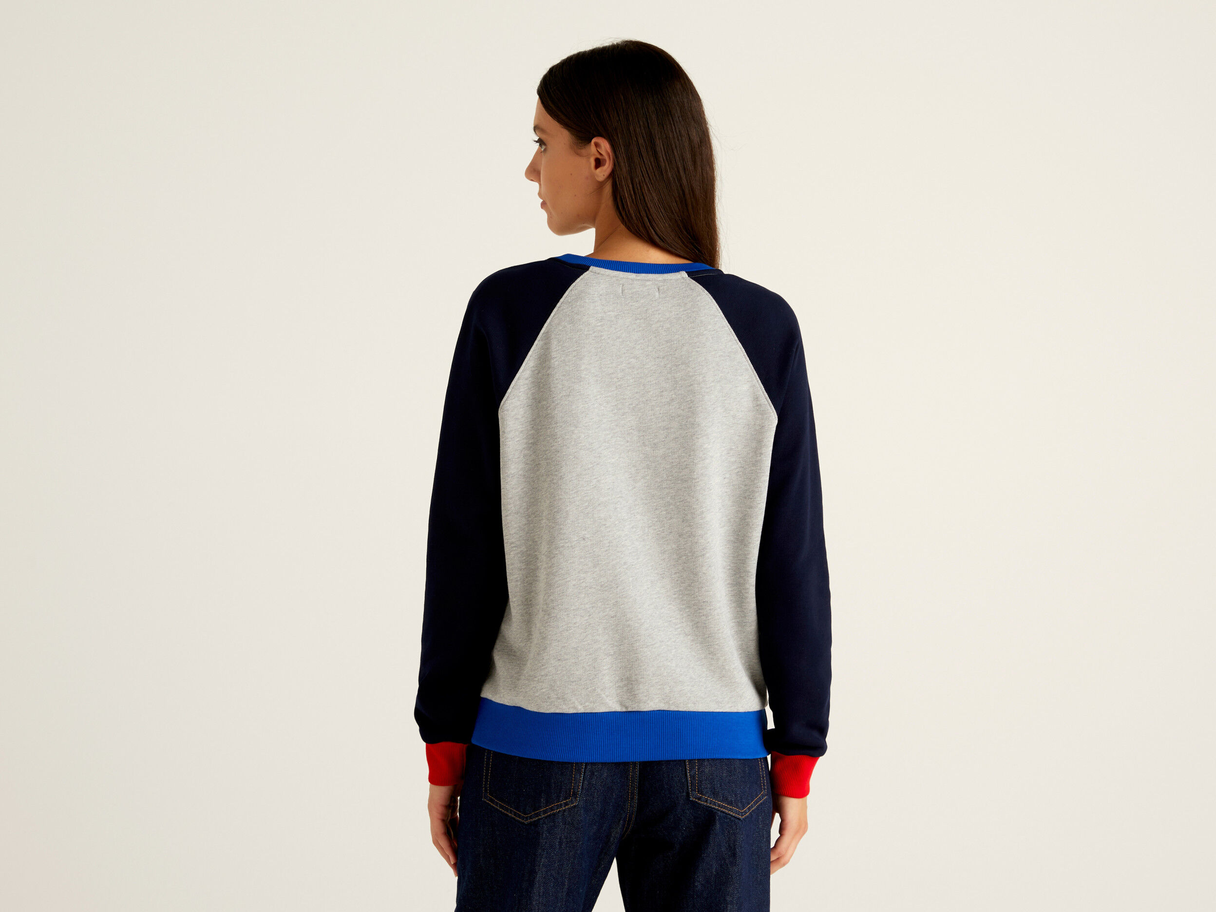Sweatshirt different color sleeves clearance