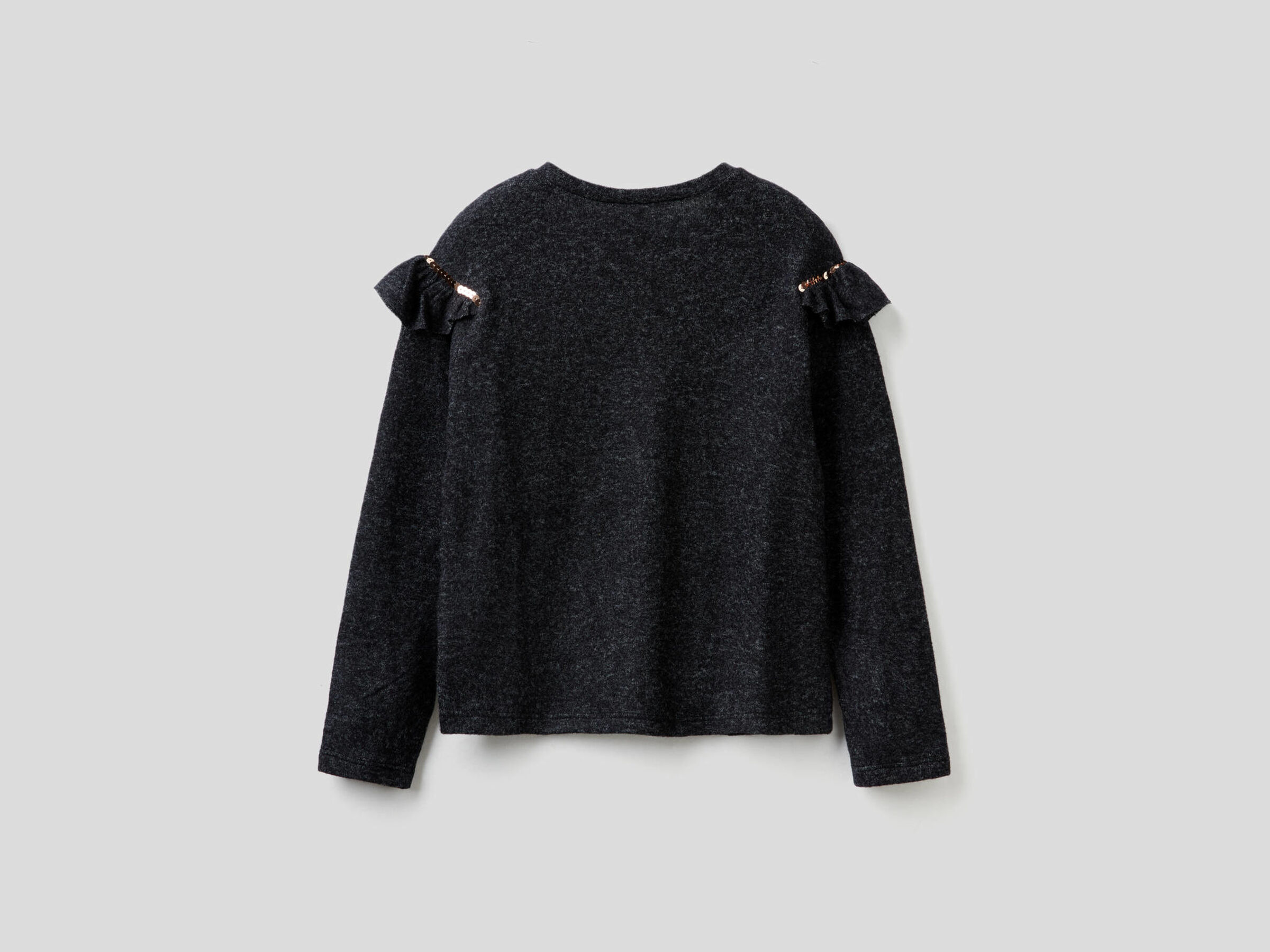 Sudadera con volante y lentejuelas image number null