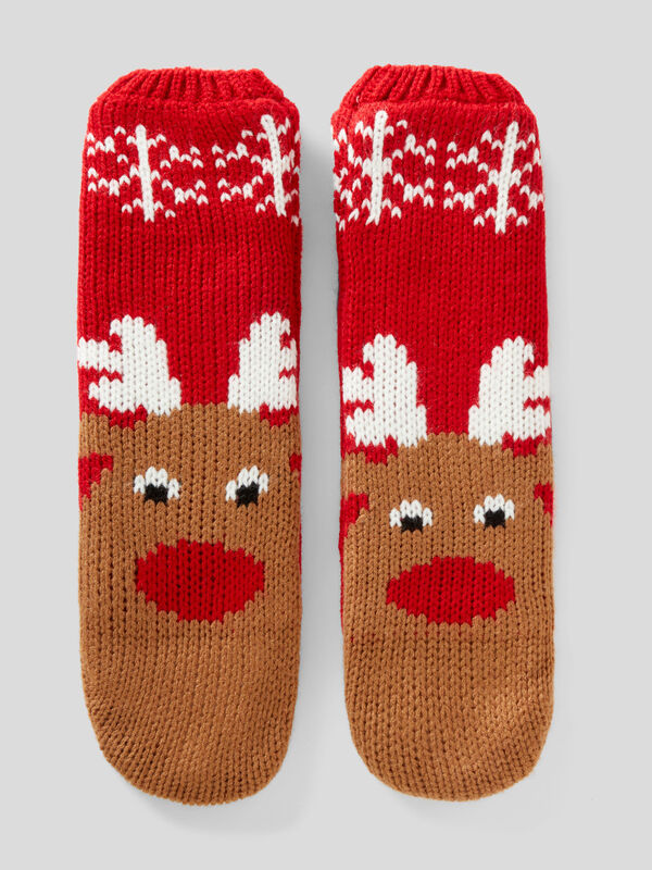 Knit reindeer socks Junior Boy
