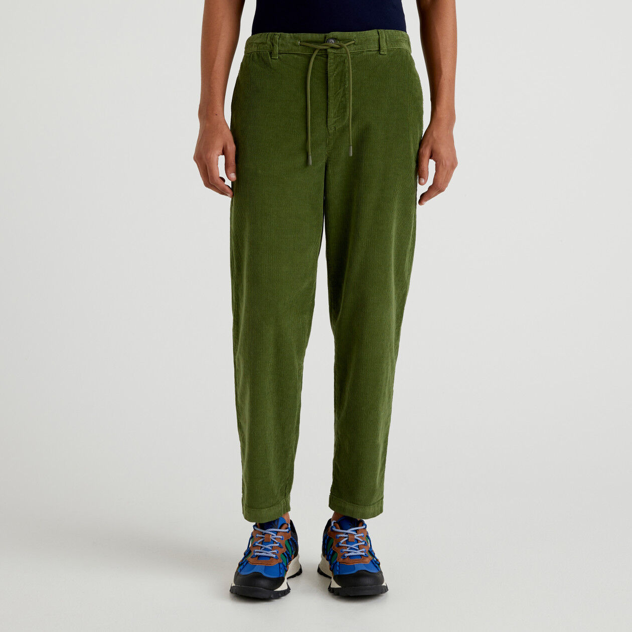 Green corduroy joggers deals
