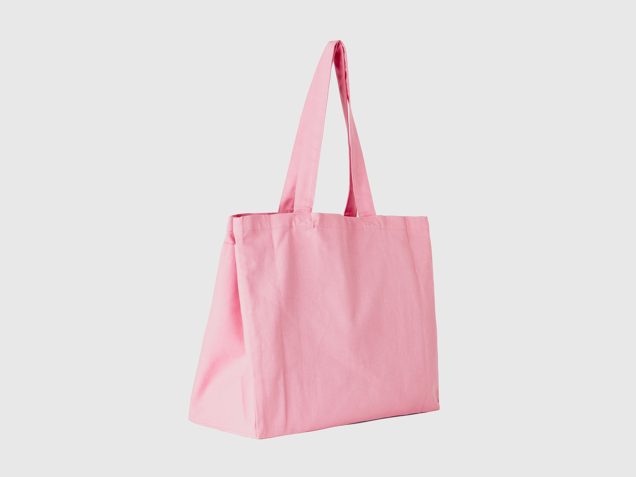 Pink cotton tote bag shop
