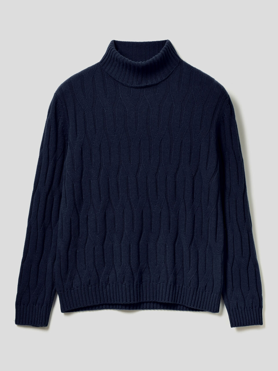 Knit sweater in cashmere and wool blend image number 1
