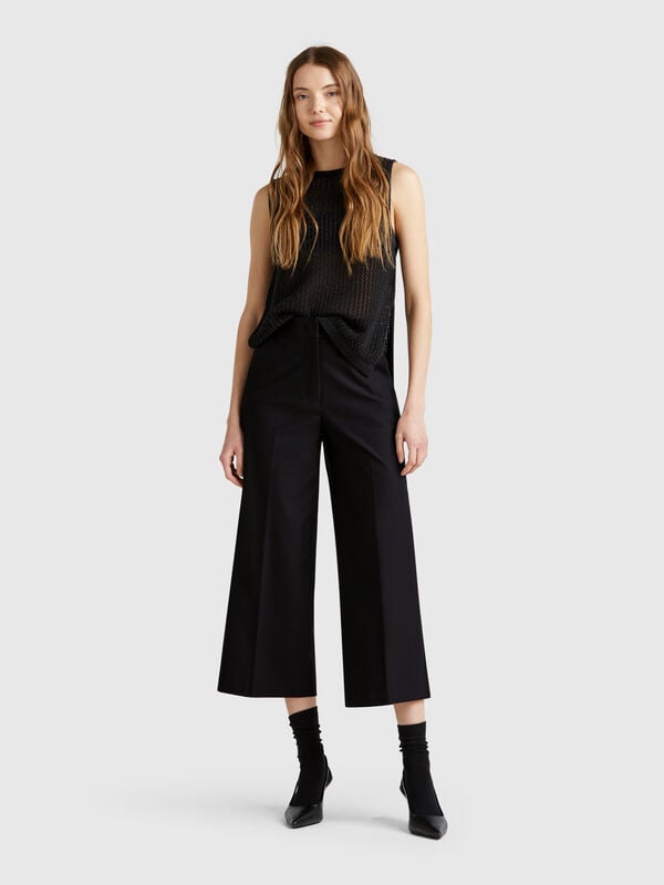 Pantalón cropped de talle alto Mujer