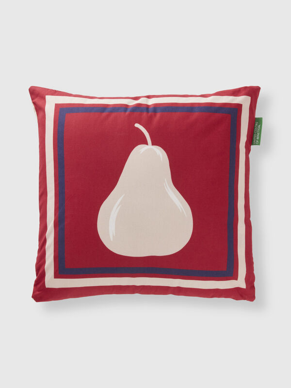 Pillow with light pink pear print