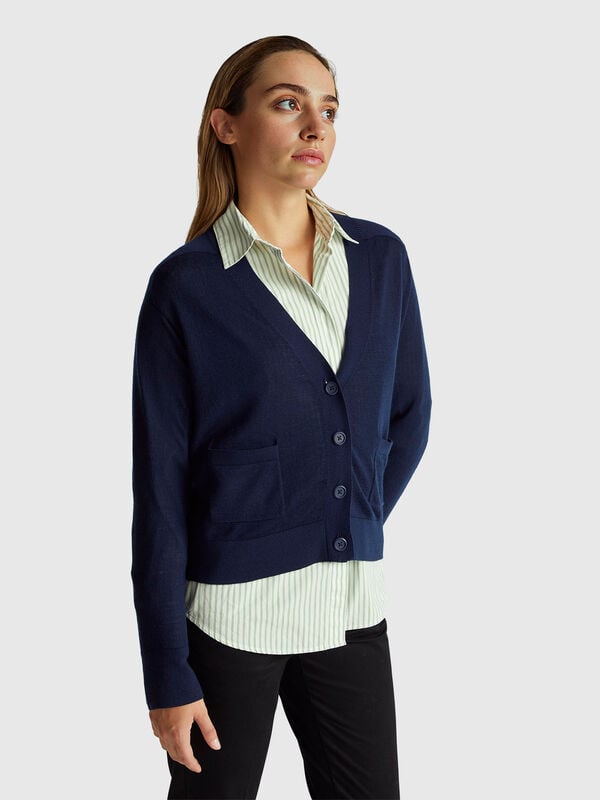 Cardigan in pure Merino wool Women