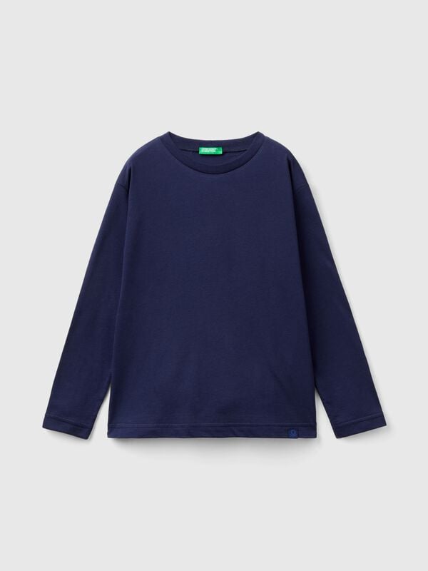 Camiseta de cuello redondo de algodón  Niño