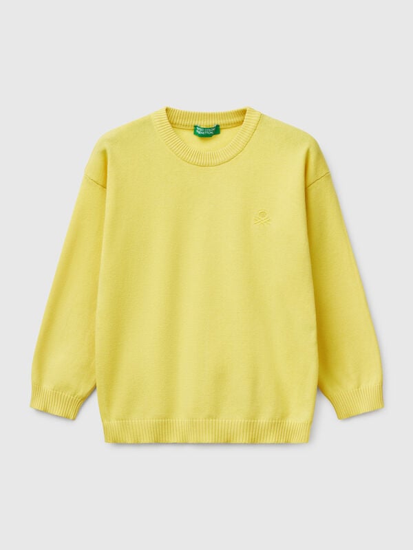 Sweater in pure cotton with logo Junior Boy