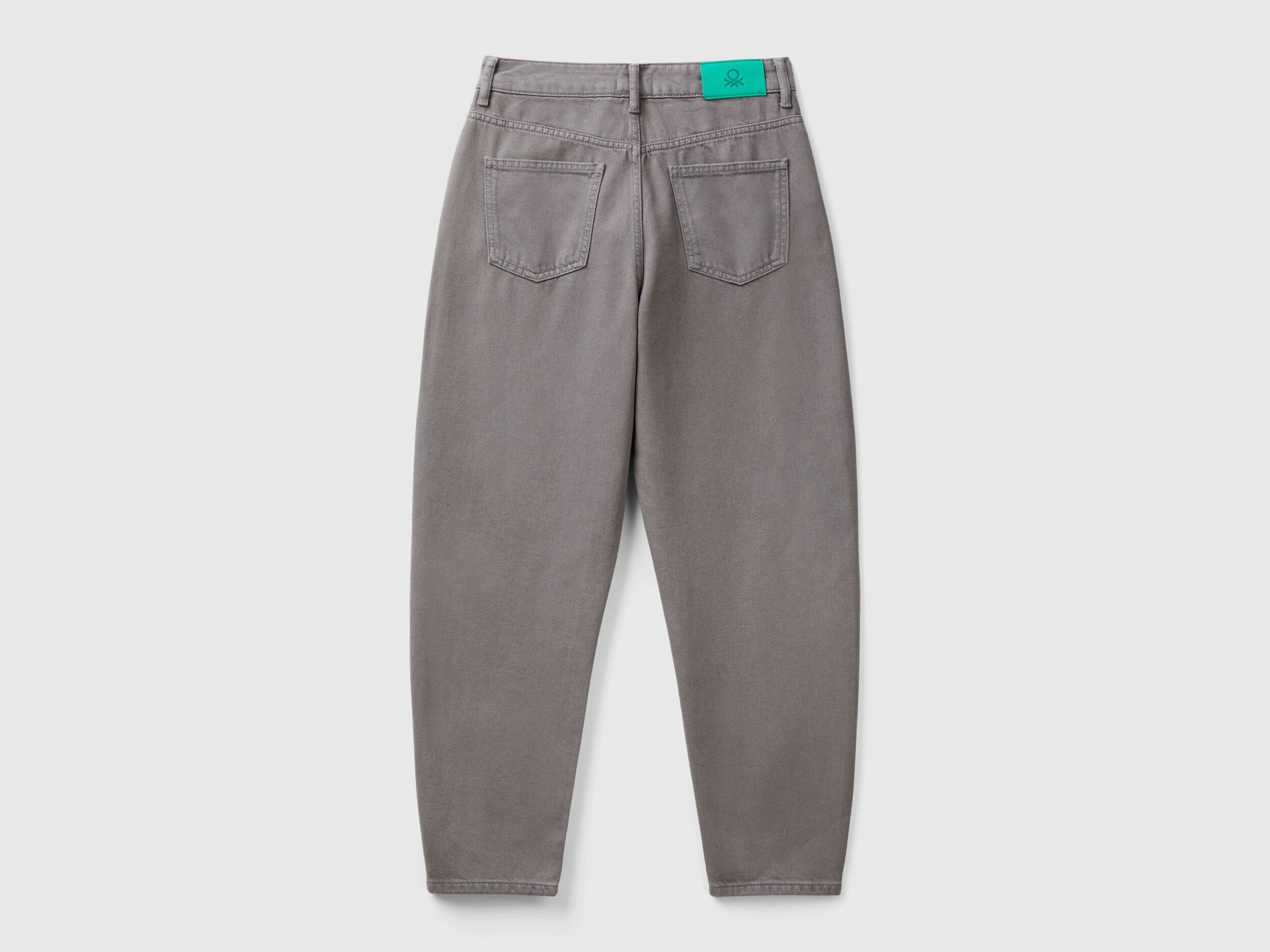 Balloon fit trousers - Gray | Benetton